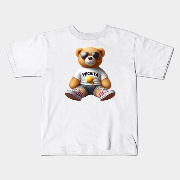 Wichita Teddy Bear Kids T-Shirt by Americansports